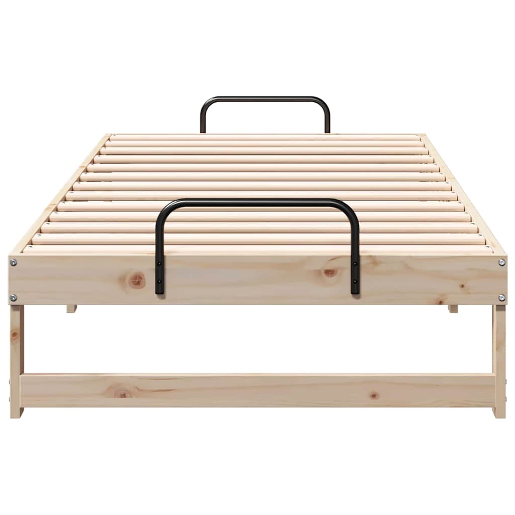 Bed Frame Brown 75 x 190 cm Solid Pine Wood