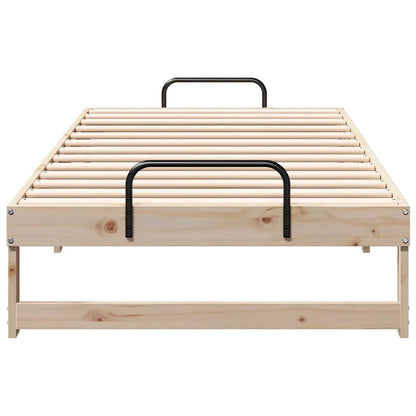 Bed Frame Brown 75 x 190 cm Solid Pine Wood