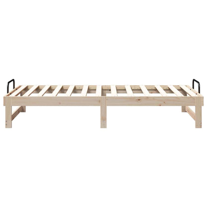 Bed Frame Brown 75 x 190 cm Solid Pine Wood