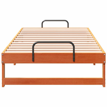 Bed Frame Brown 75 x 190 cm Solid Pine Wood