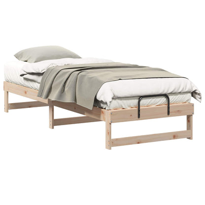 Bed Frame Brown 80 x 210 cm Solid Pine Wood