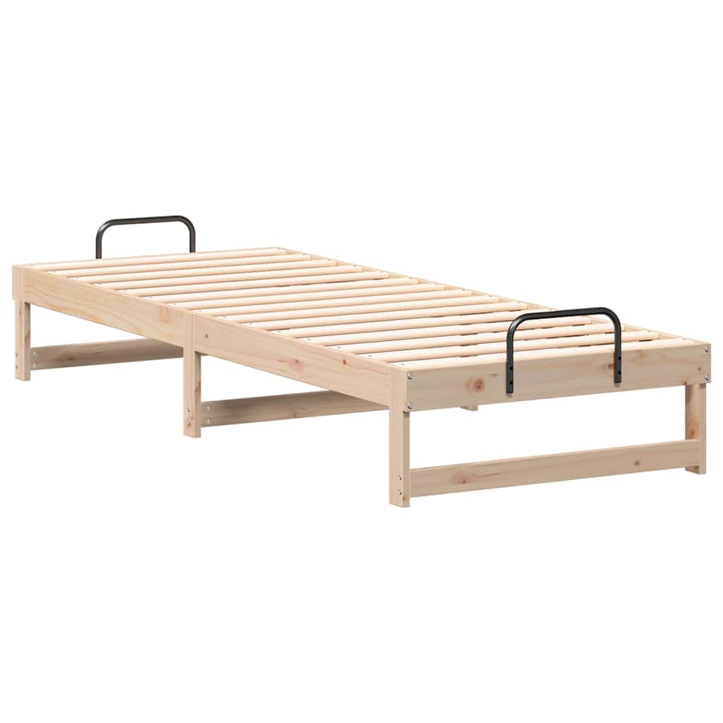 Bed Frame Brown 80 x 210 cm Solid Pine Wood