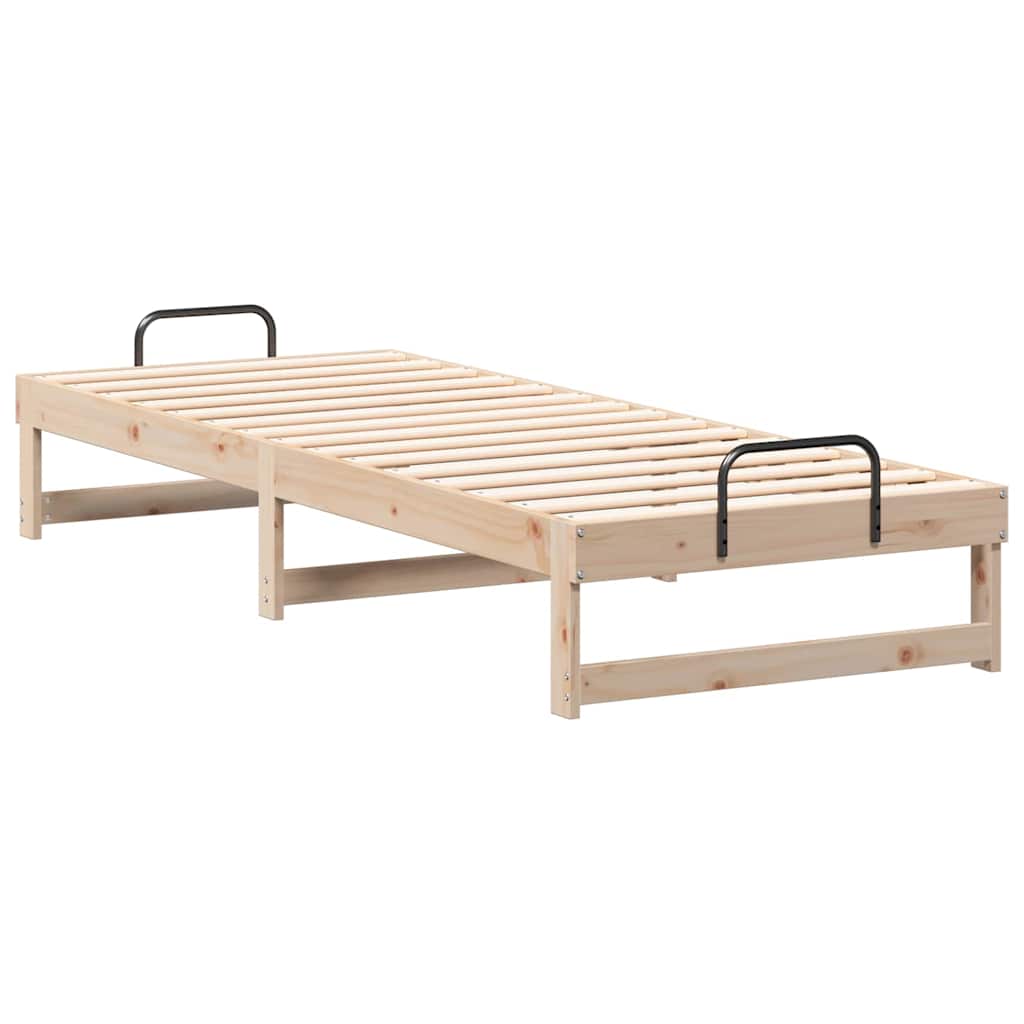 Bed Frame Brown 80 x 210 cm Solid Pine Wood