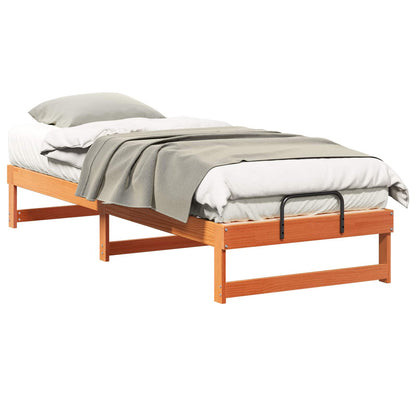 Bed Frame Brown 80 x 210 cm Solid Pine Wood