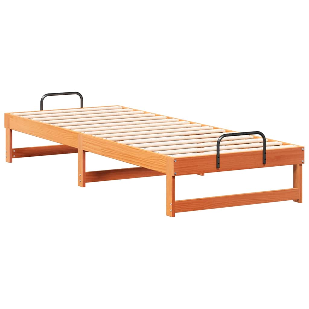 Bed Frame Brown 80 x 210 cm Solid Pine Wood