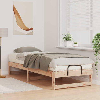 Bed Frame Brown 90 x 210 cm Solid Pine Wood