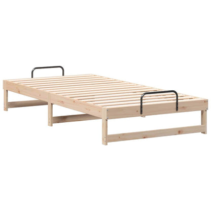 Bed Frame Brown 100 x 210 cm Solid Pine Wood