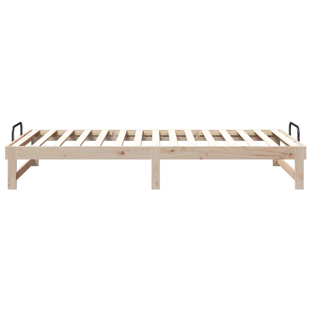 Bed Frame Brown 100 x 210 cm Solid Pine Wood