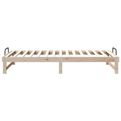 Bed Frame Brown 100 x 210 cm Solid Pine Wood