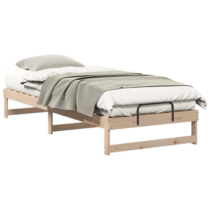 Bed Frame Brown 80 x 220 cm Solid Pine Wood