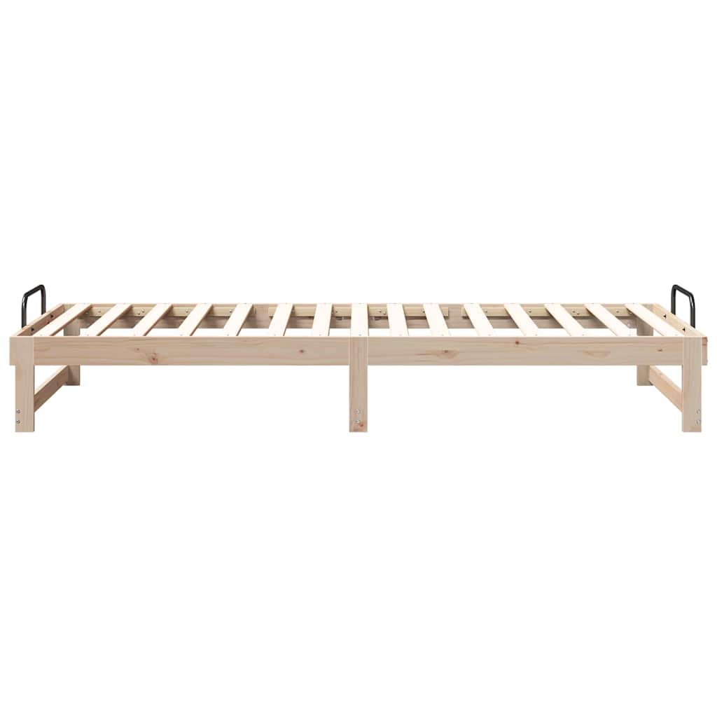 Bed Frame Brown 80 x 220 cm Solid Pine Wood