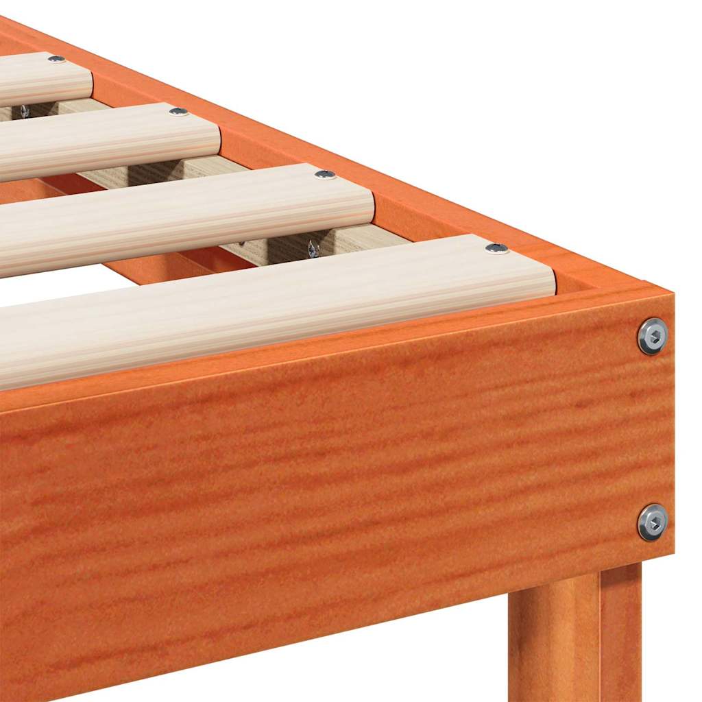 Bed Frame Brown 90 x 220 cm Solid Pine Wood