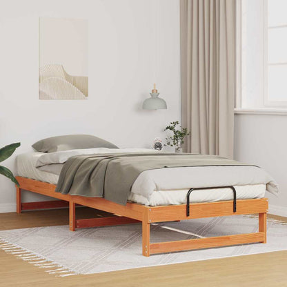 Bed Frame Brown 90 x 220 cm Solid Pine Wood