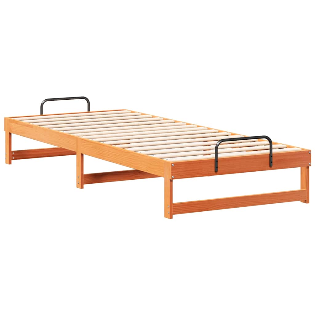 Bed Frame Brown 90 x 220 cm Solid Pine Wood