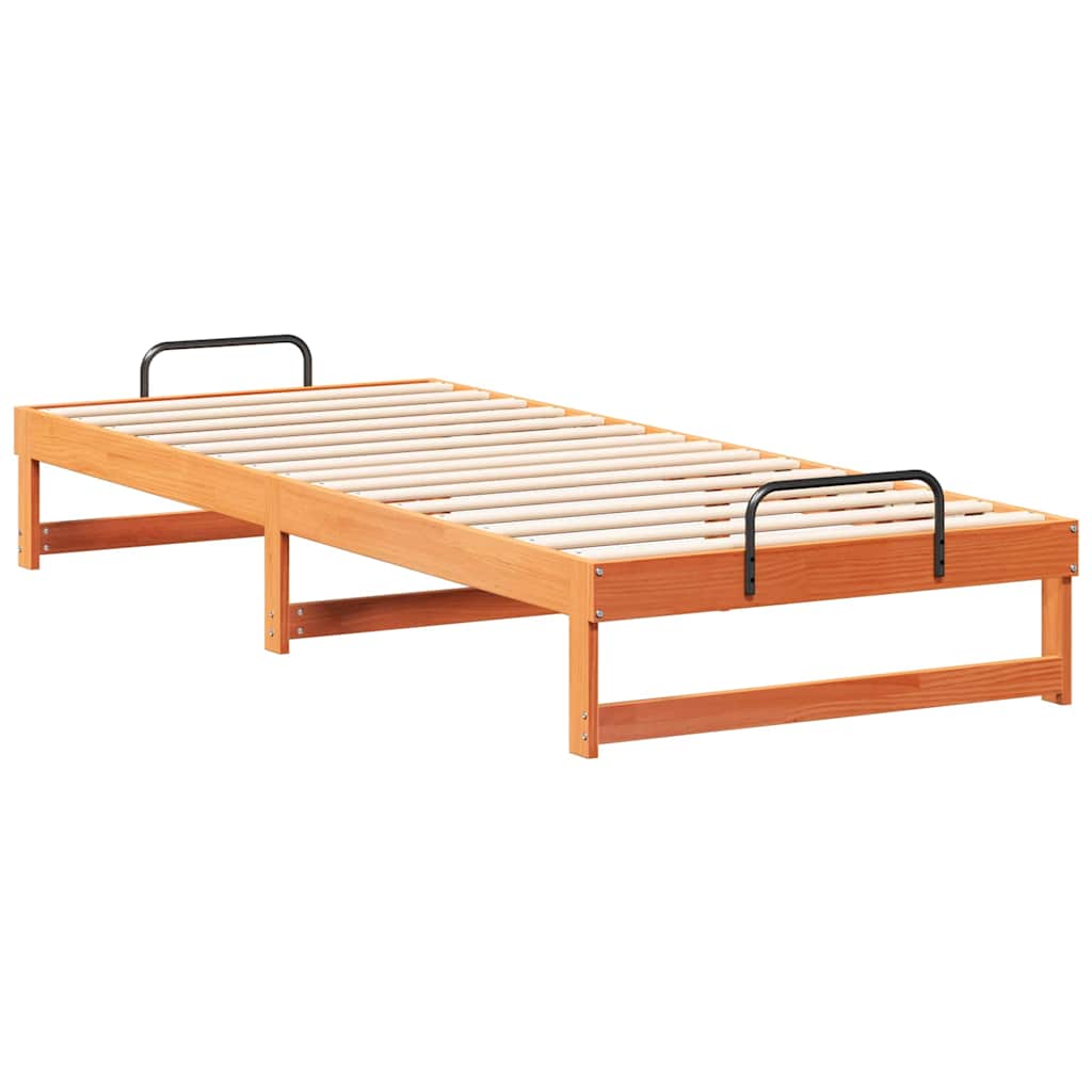 Bed Frame Brown 90 x 220 cm Solid Pine Wood