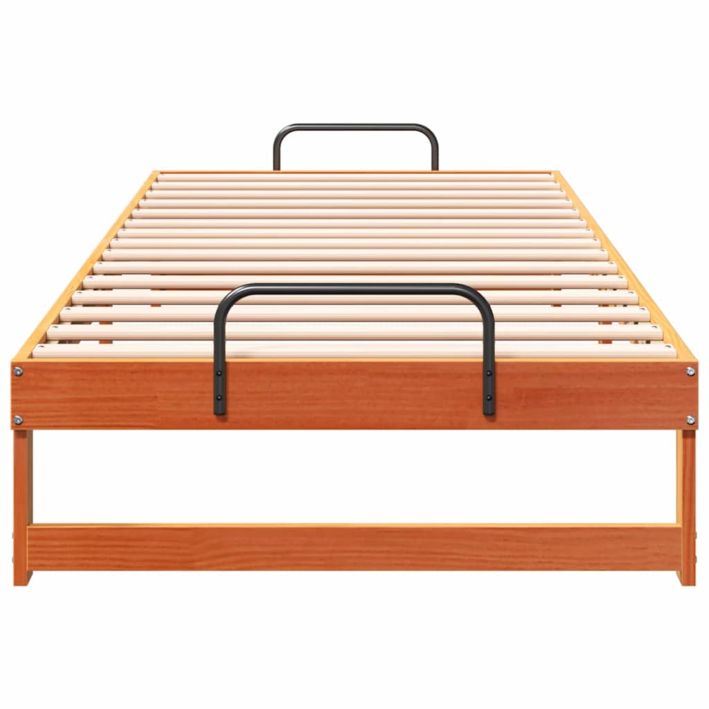 Bed Frame Brown 90 x 220 cm Solid Pine Wood