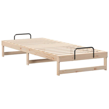 Bed Frame Brown 100 x 220 cm Solid Pine Wood