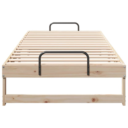 Bed Frame Brown 100 x 220 cm Solid Pine Wood