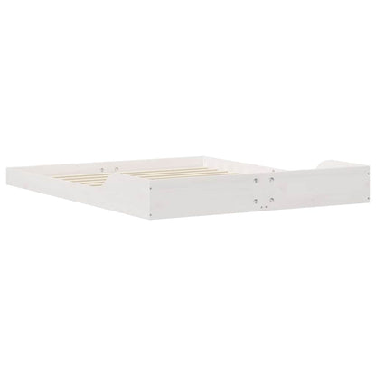 Bed Frame White 160 x 200 cm Solid Pine Wood