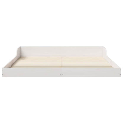 Bed Frame White 160 x 200 cm Solid Pine Wood