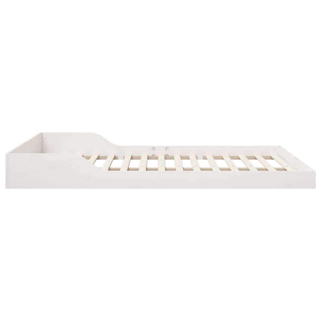 Bed Frame White 160 x 200 cm Solid Pine Wood