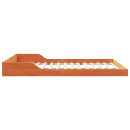 Bed Frame Wax Brown 160 x 200 cm Solid Pine Wood