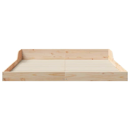 Bed Frame Brown 150 x 200 cm Solid Pine Wood
