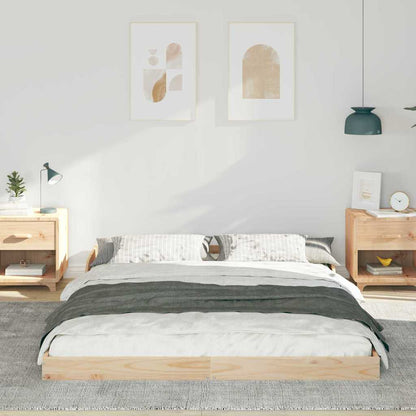 Bed Frame Brown 160 x 210 cm Solid Pine Wood
