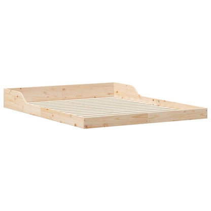 Bed Frame Brown 160 x 210 cm Solid Pine Wood