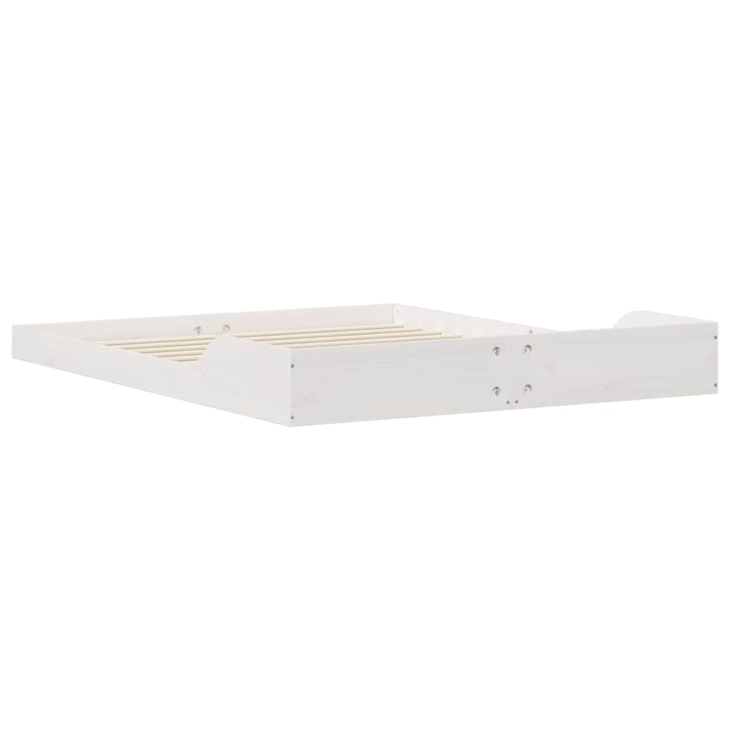 Bed Frame White 160 x 210 cm Solid Pine Wood