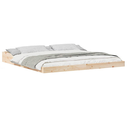 Bed Frame Brown 180 x 210 cm Solid Pine Wood