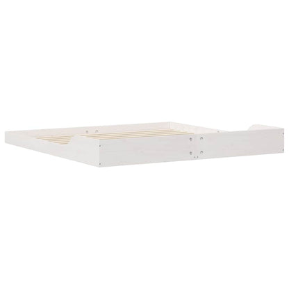 Bed Frame White 180 x 210 cm Solid Pine Wood