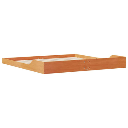 Bed Frame Wax Brown 180 x 210 cm Solid Pine Wood