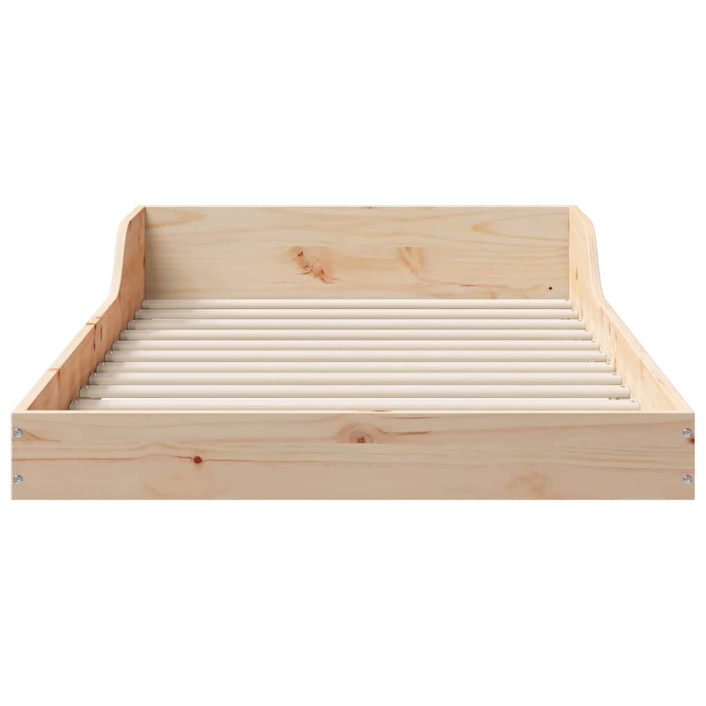 Bed Frame Natural 90 x 220 cm Solid Pine Wood