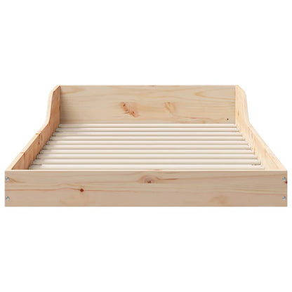 Bed Frame Natural 90 x 220 cm Solid Pine Wood