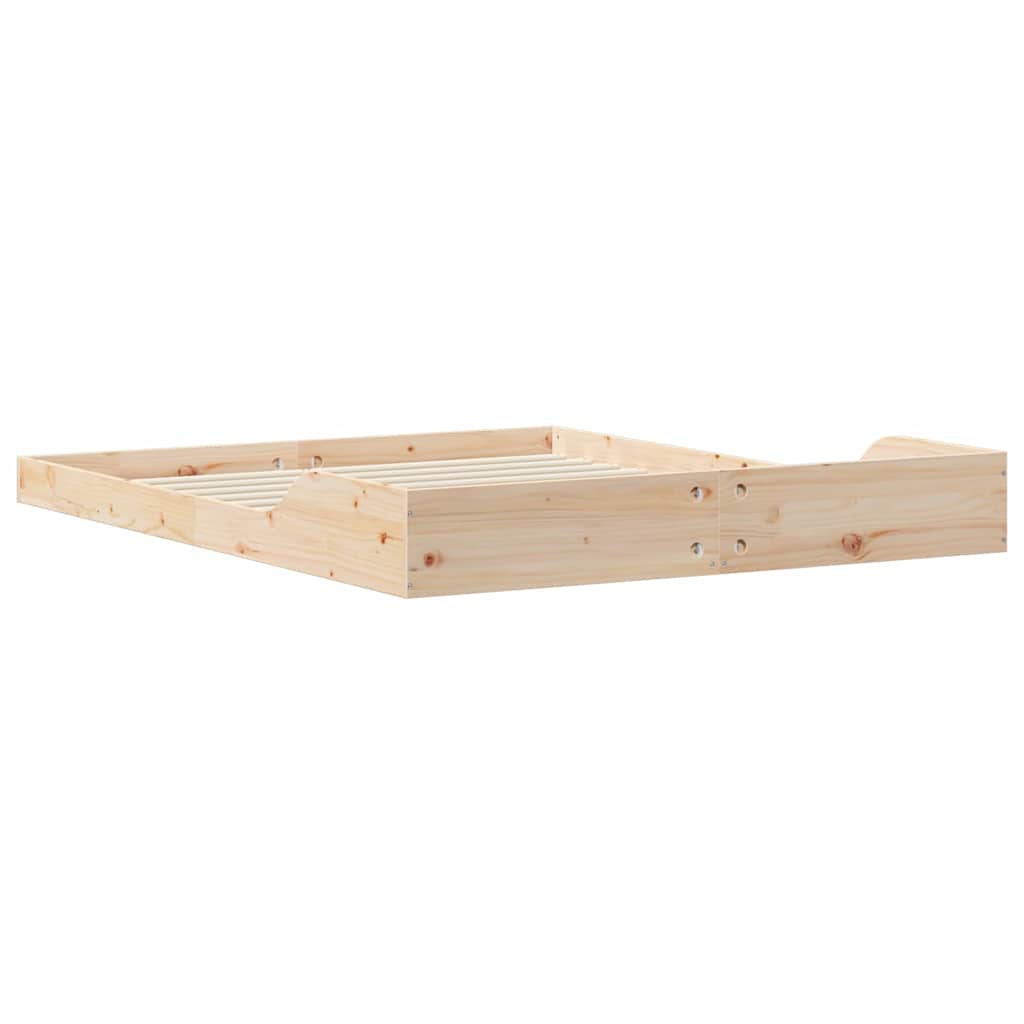Bed Frame Brown 160 x 220 cm Solid Pine Wood