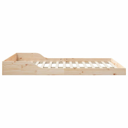 Bed Frame Brown 160 x 220 cm Solid Pine Wood
