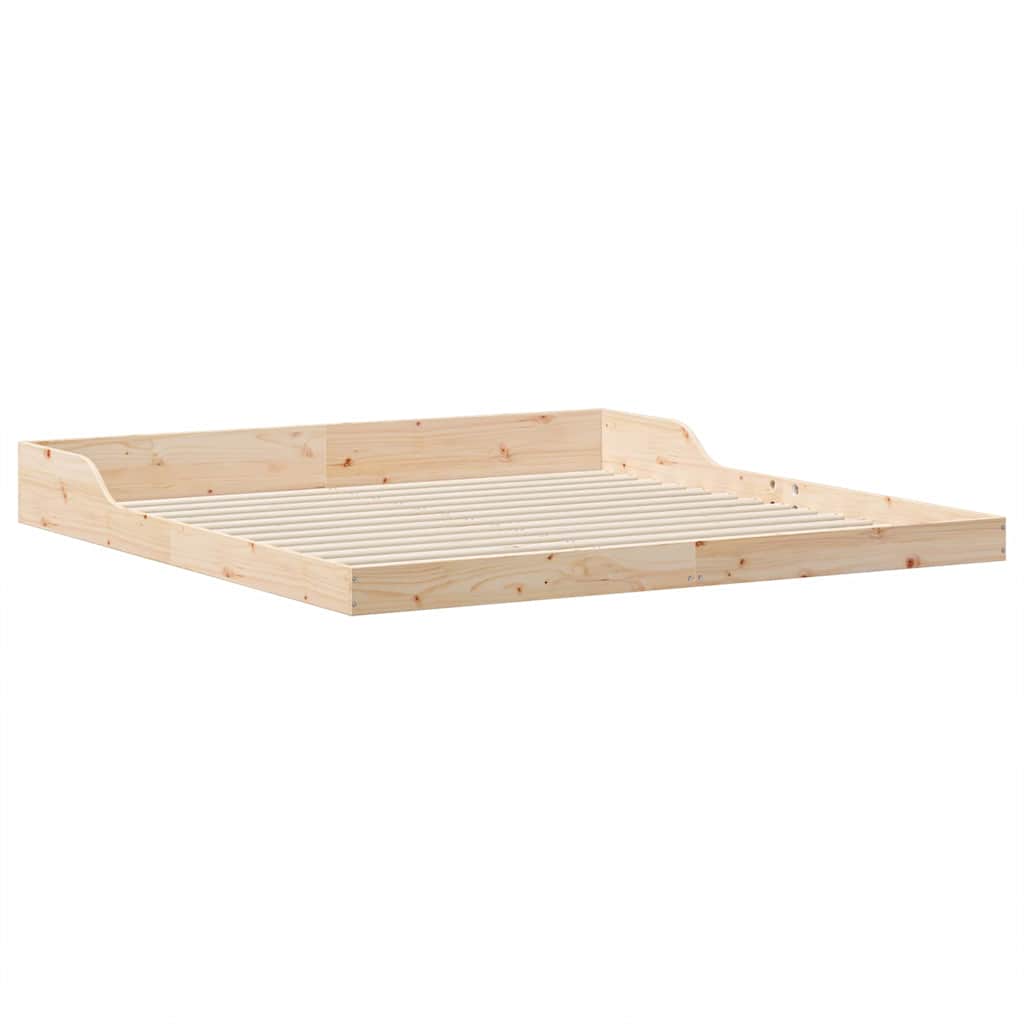 Bed Frame Brown 180 x 220 cm Solid Pine Wood