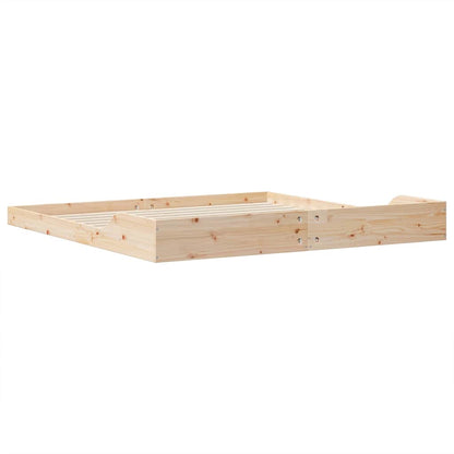 Bed Frame Brown 180 x 220 cm Solid Pine Wood