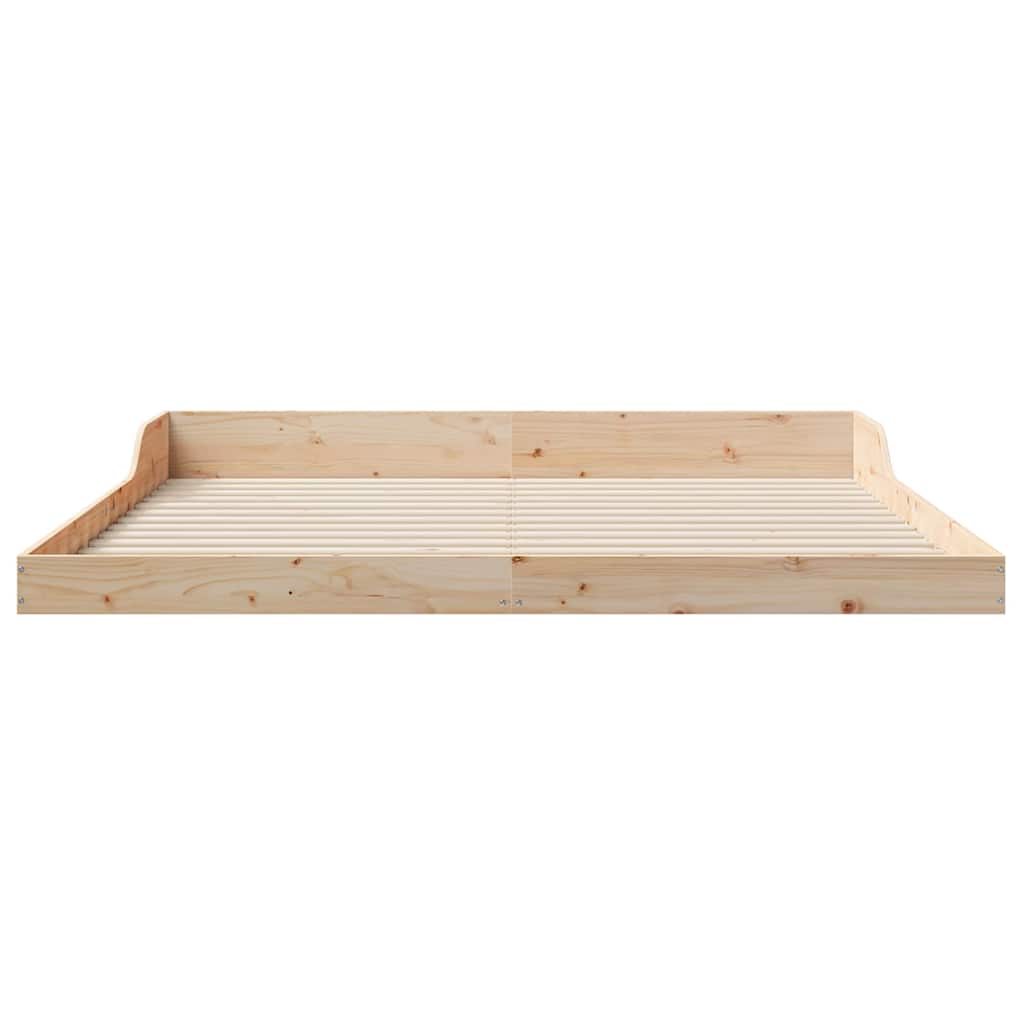 Bed Frame Brown 180 x 220 cm Solid Pine Wood