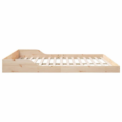 Bed Frame Brown 180 x 220 cm Solid Pine Wood