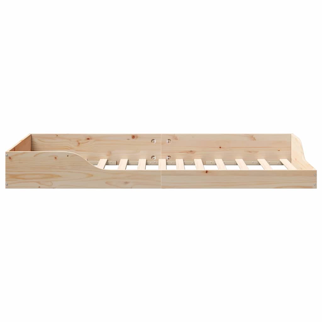 Bed Frame Brown 100 x 200 cm Solid Pine Wood
