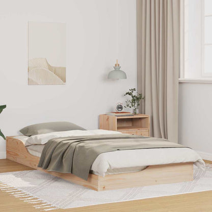 Bed Frame Brown 80 x 200 cm Solid Pine Wood