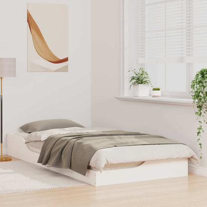 Bed Frame White 80 x 200 cm Solid Pine Wood