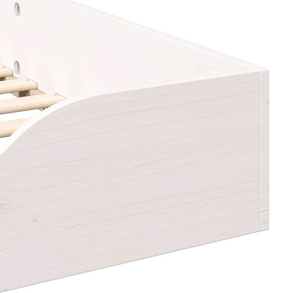 Bed Frame White 90 x 190 cm Solid Pine Wood