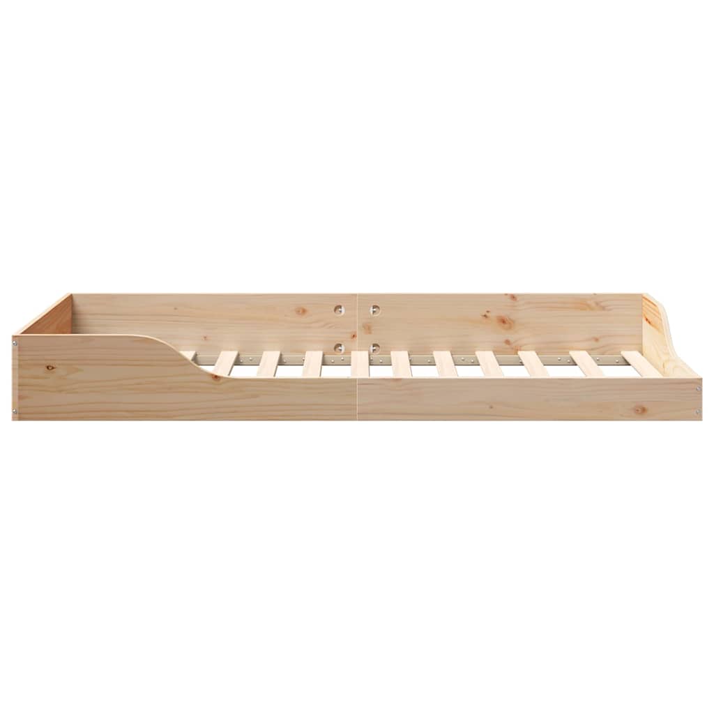 Bed Frame Brown 75 x 190 cm Solid Pine Wood