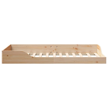 Bed Frame Brown 75 x 190 cm Solid Pine Wood