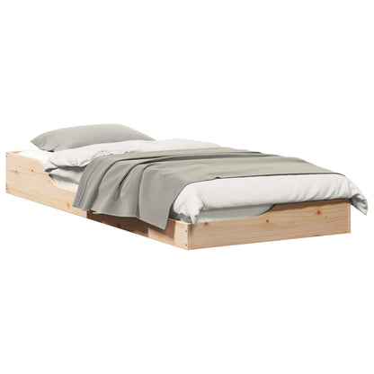 Bed Frame Brown 80 x 210 cm Solid Pine Wood