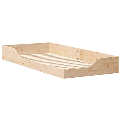 Bed Frame Brown 80 x 210 cm Solid Pine Wood