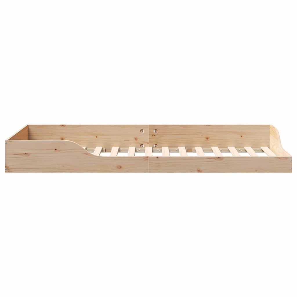 Bed Frame Brown 80 x 210 cm Solid Pine Wood